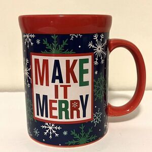 Christmas Mug "Make It Merry" Snowflake Coffee Hot Chocolate by Design PAC‎
